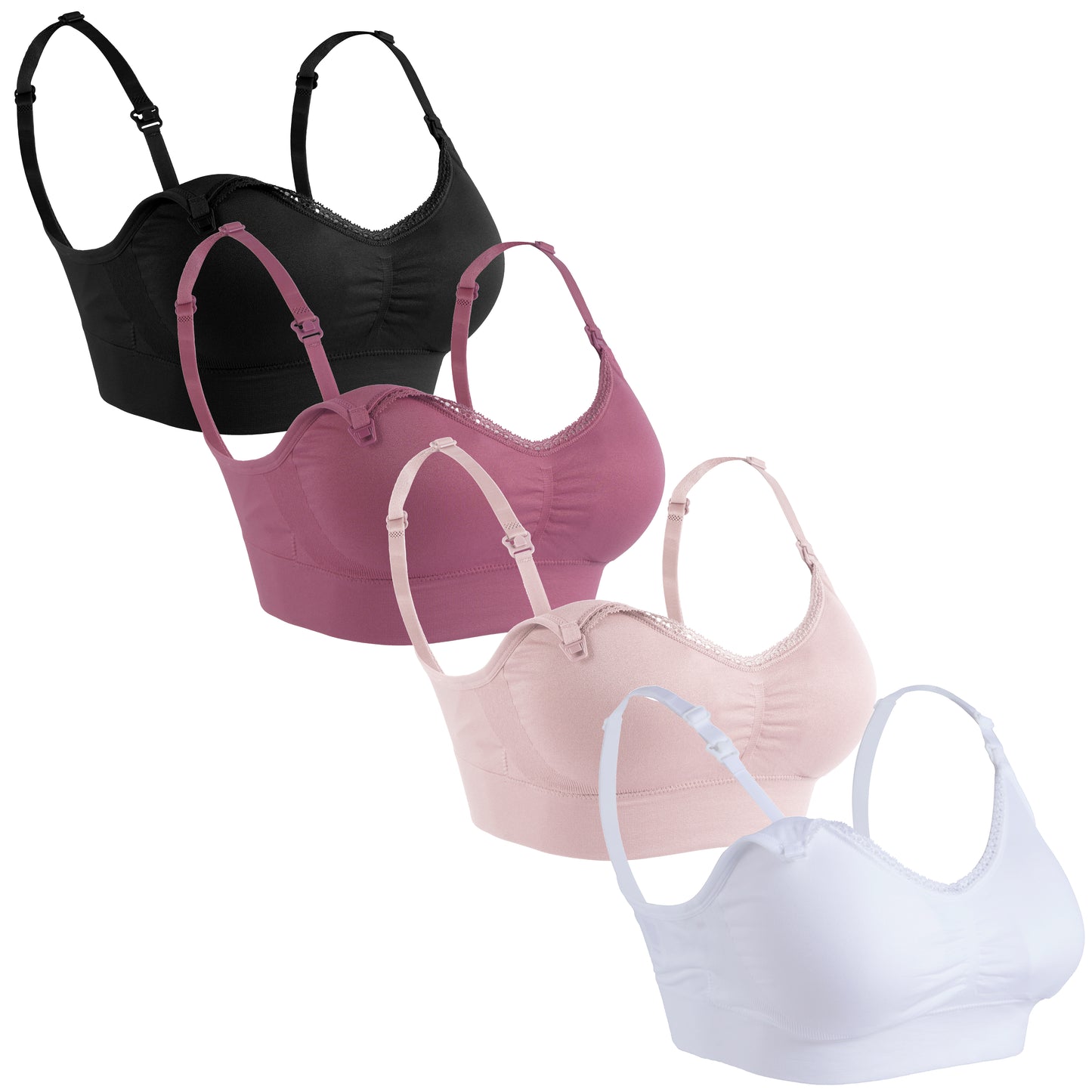 Classic Lace Trim Nursing Bra Packs – Easy Feeding & All-Day Comfort