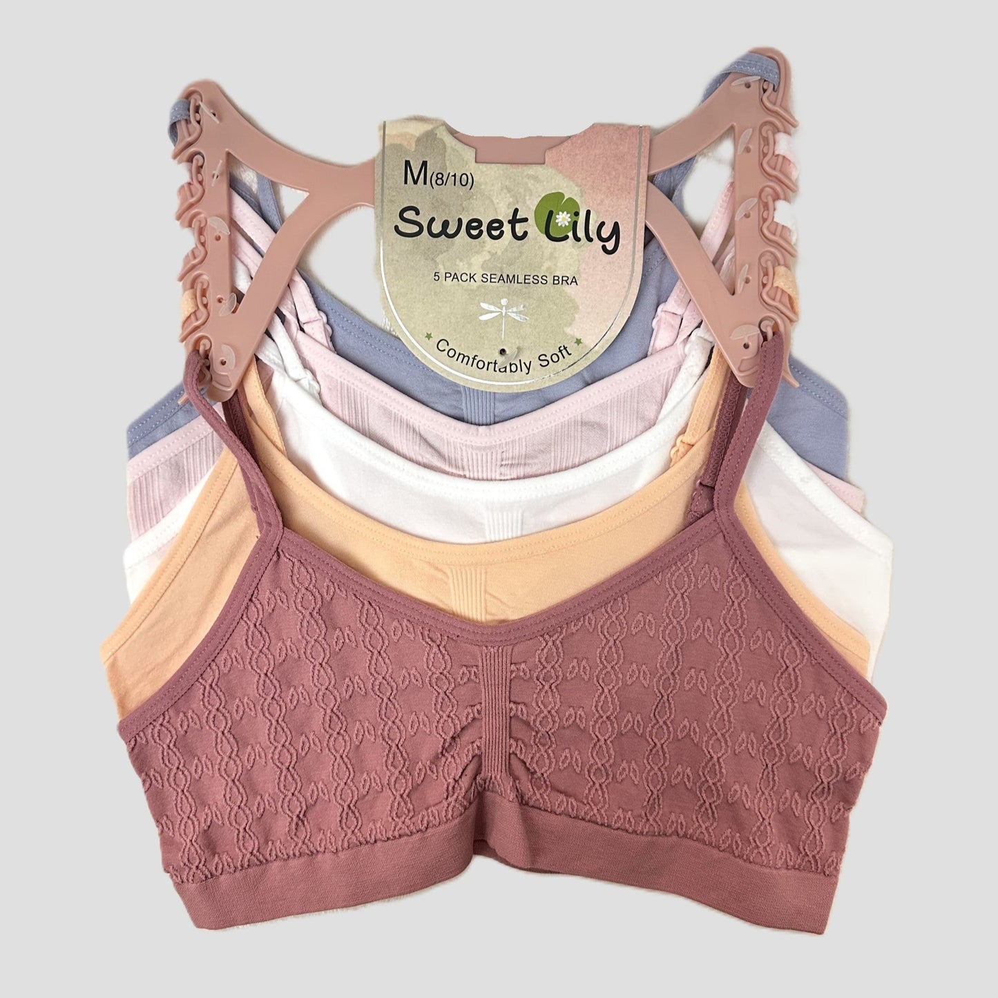 Mystery 5-Pack Seamless Bras – Girls' Sizes