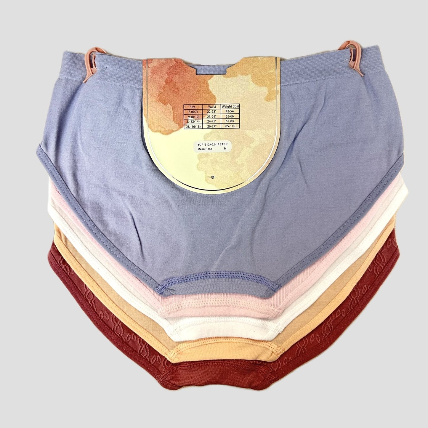 Mystery Random 5-Pack Seamless Hipster Underwear – Girls' Sizes