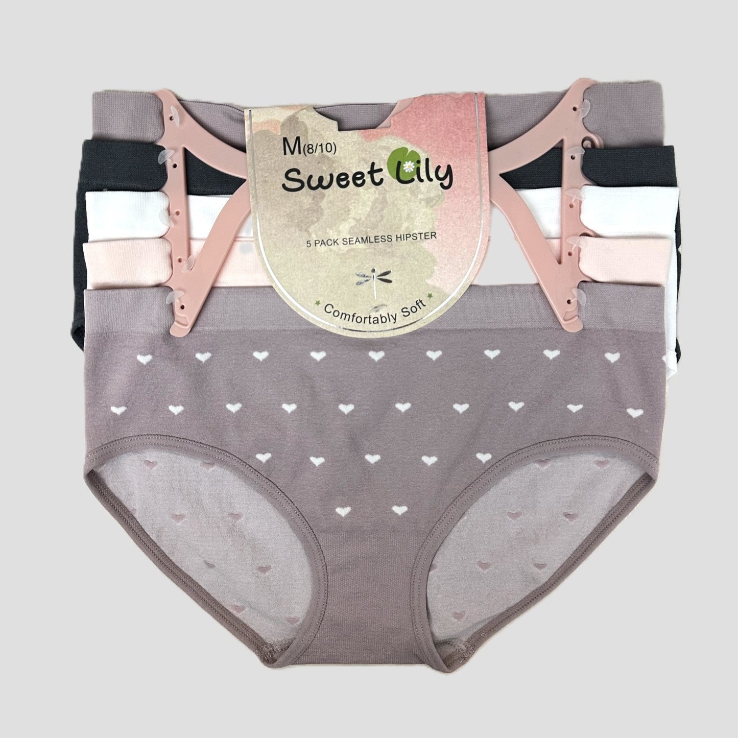 Mystery Random 5-Pack Seamless Hipster Underwear – Girls' Sizes