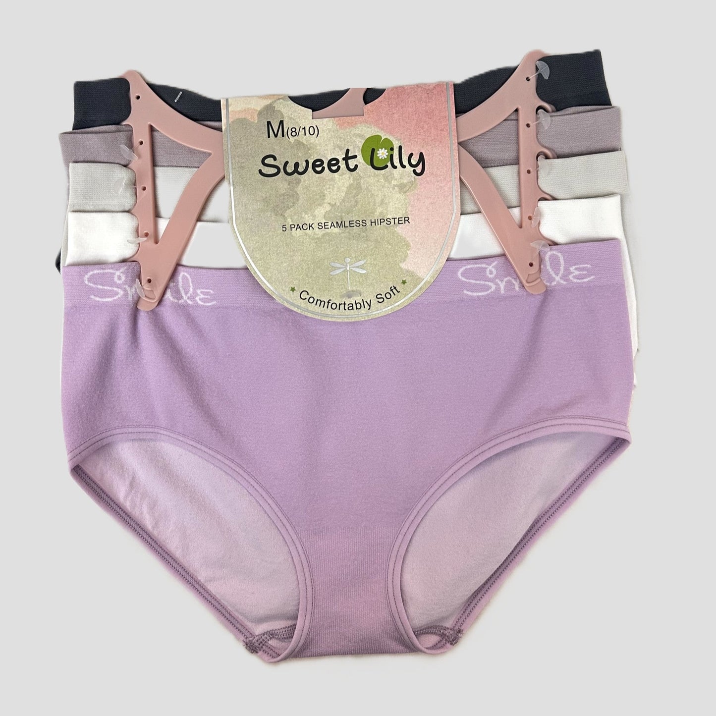 Mystery Random 5-Pack Seamless Hipster Underwear – Girls' Sizes