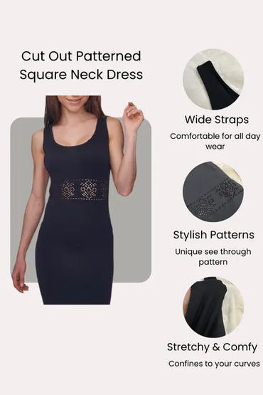 Under Control | Black Classic Sleeveless Bodycon with Pointelle Under Control