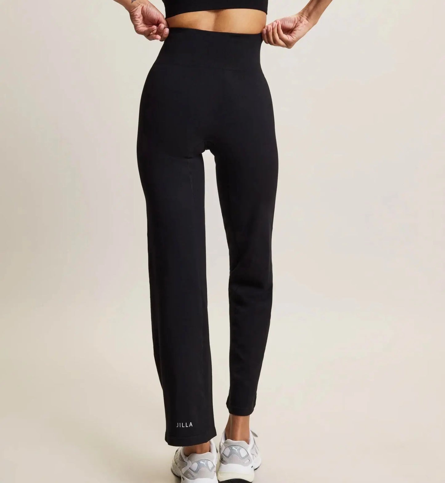Jilla Active | ANANDA WIDE LEG ORGANIC FIBER TROUSERS - Wide Leg High-rise Waistband Leggings Jilla Active
