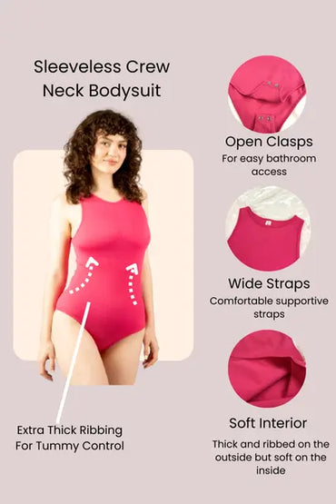 Change | 3 Piece Women's Dailywear Bodysuit with Comfortable Top, Sleeveless, Soft Nylon, Crew Neck, Round Neck, Minimalist Style Under Control