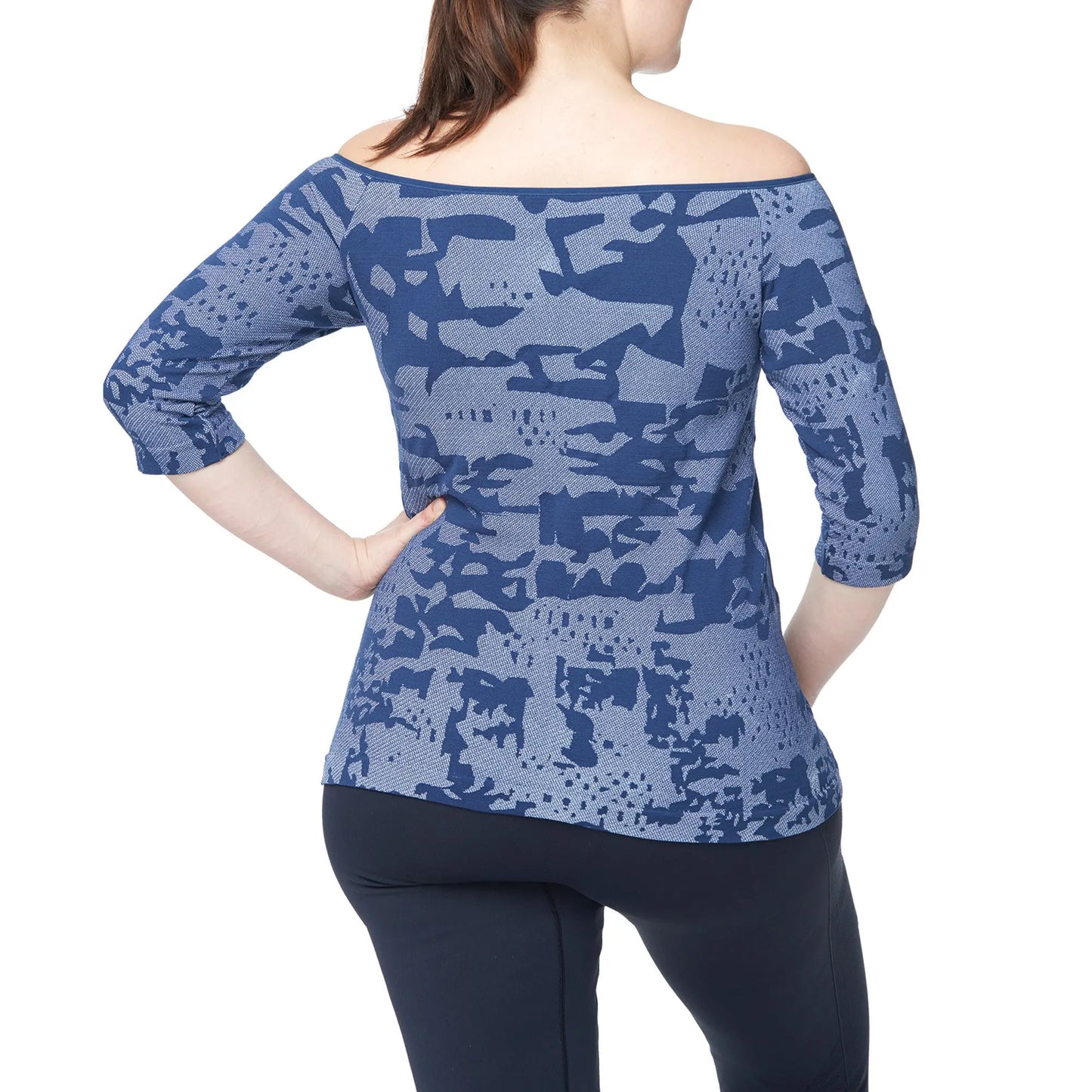Off Shoulder 3/4 sleeves Top- Plus Size Under Control