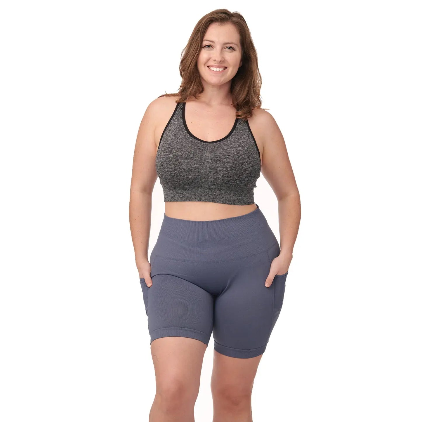 Women's Plus Size Wire free Active Seamless Sports Bra Under Control