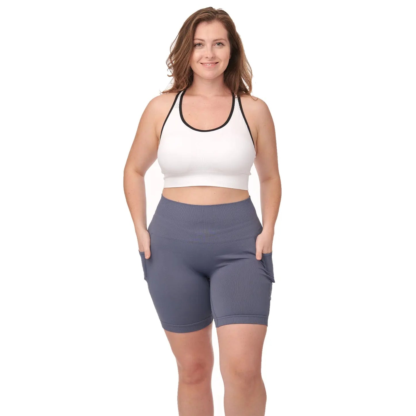 Women's Plus Size Wire free Active Seamless Sports Bra Under Control