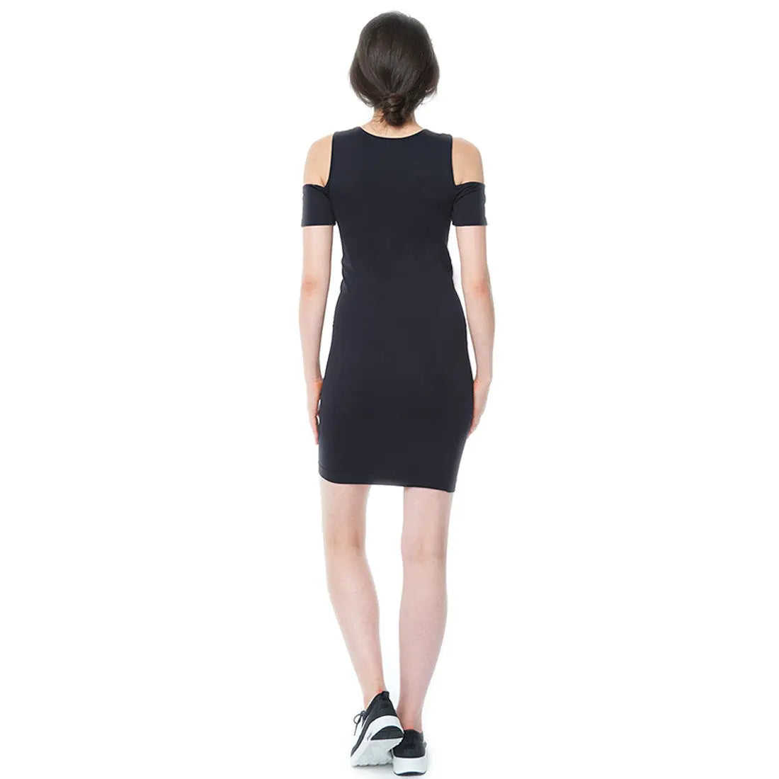 Classic Black Cold Shoulder Bodycon - Under Control Collection