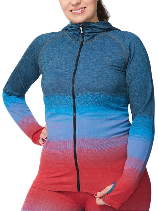 Women's Plus Active Zip-Front Hooded Jacket Under Control