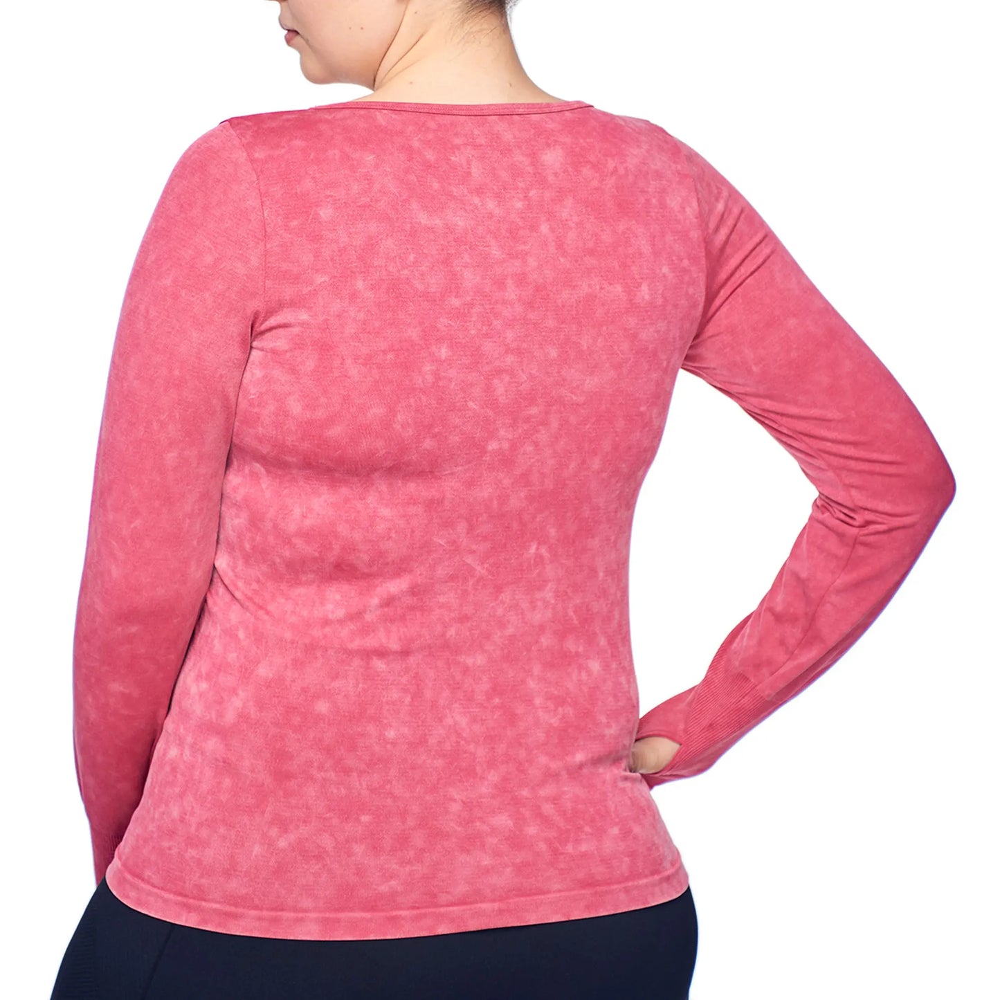 Under Control | Women Plus Size Active Enzyme Wash Crew Neck Long Sleeve Top Under Control