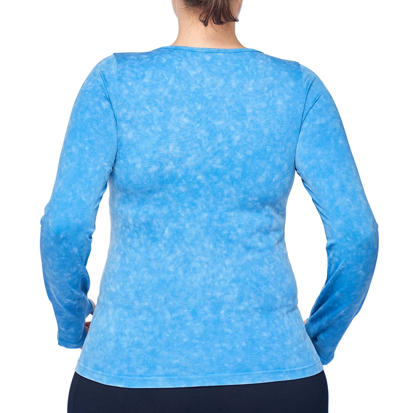 Under Control | Women Plus Size Active Enzyme Wash Crew Neck Long Sleeve Top Under Control