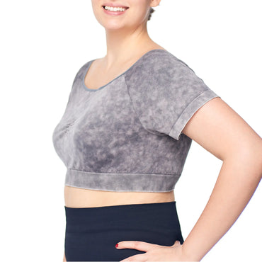Women's Plus Size Crop Top - Charocal Under Control