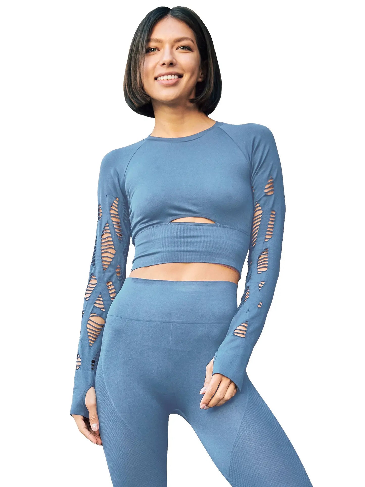 FlexMove Seamless Activewear Set – Crop Top & High Waisted Leggings