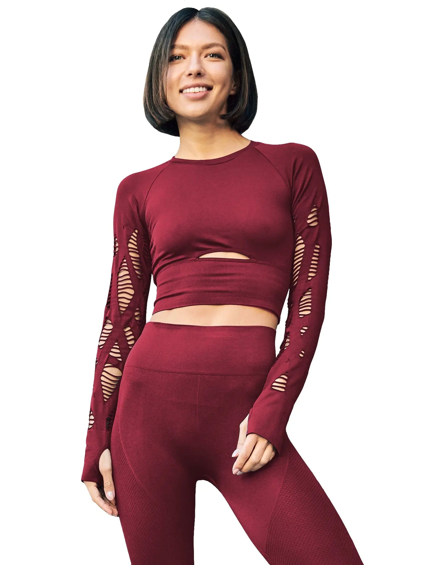 FlexMove Seamless Activewear Set – Crop Top & High Waisted Leggings