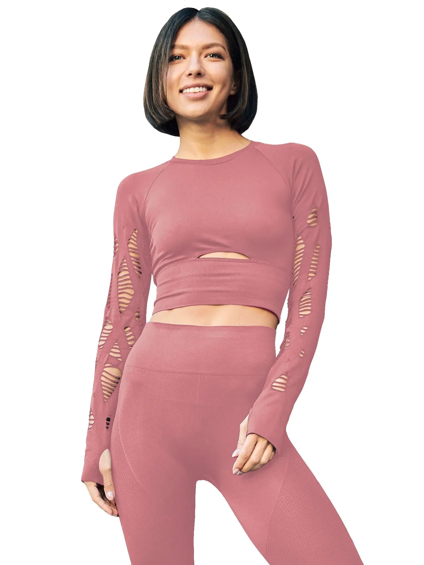FlexMove Seamless Activewear Set – Crop Top & High Waisted Leggings