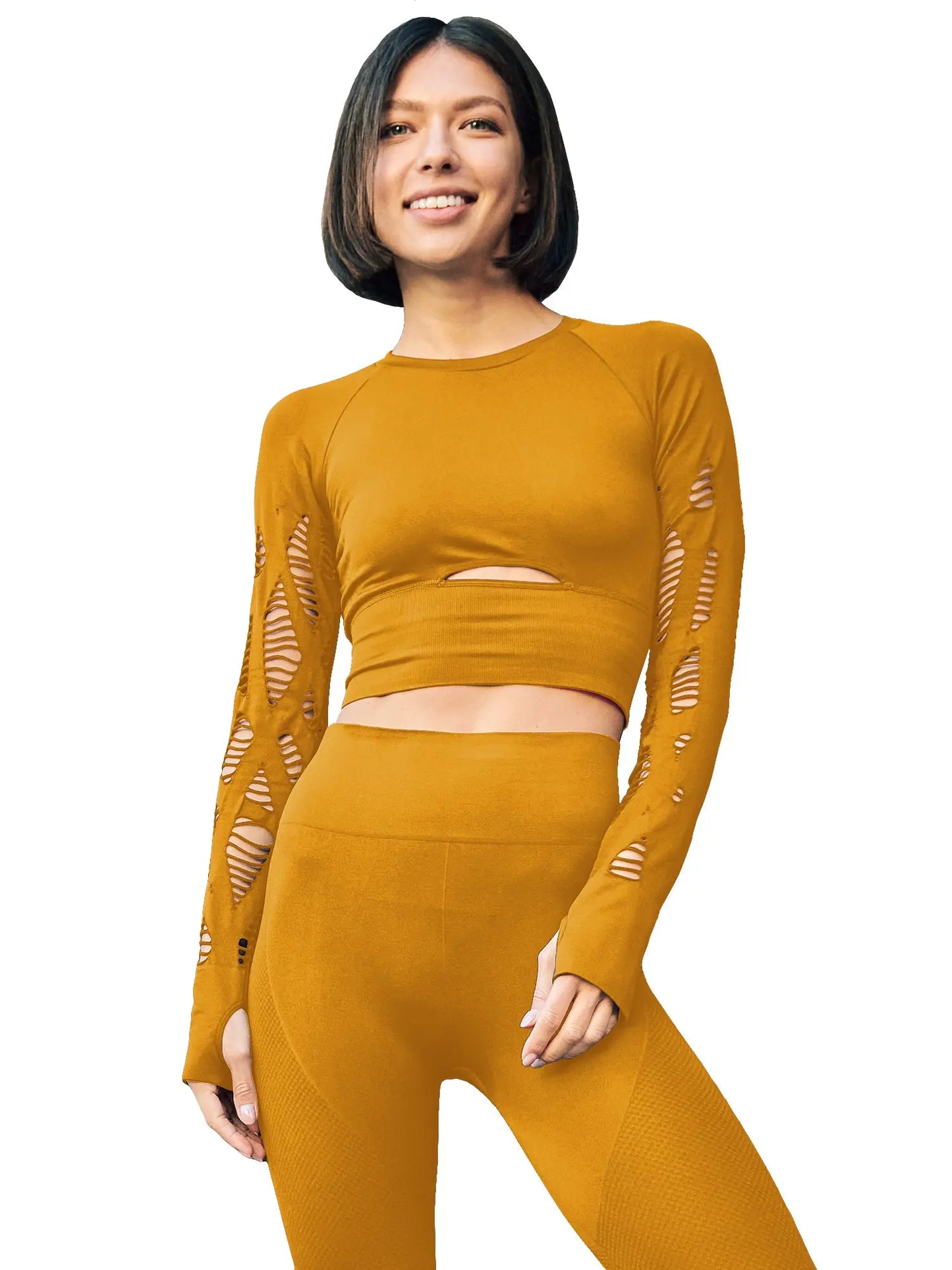 FlexMove Seamless Activewear Set – Crop Top & High Waisted Leggings