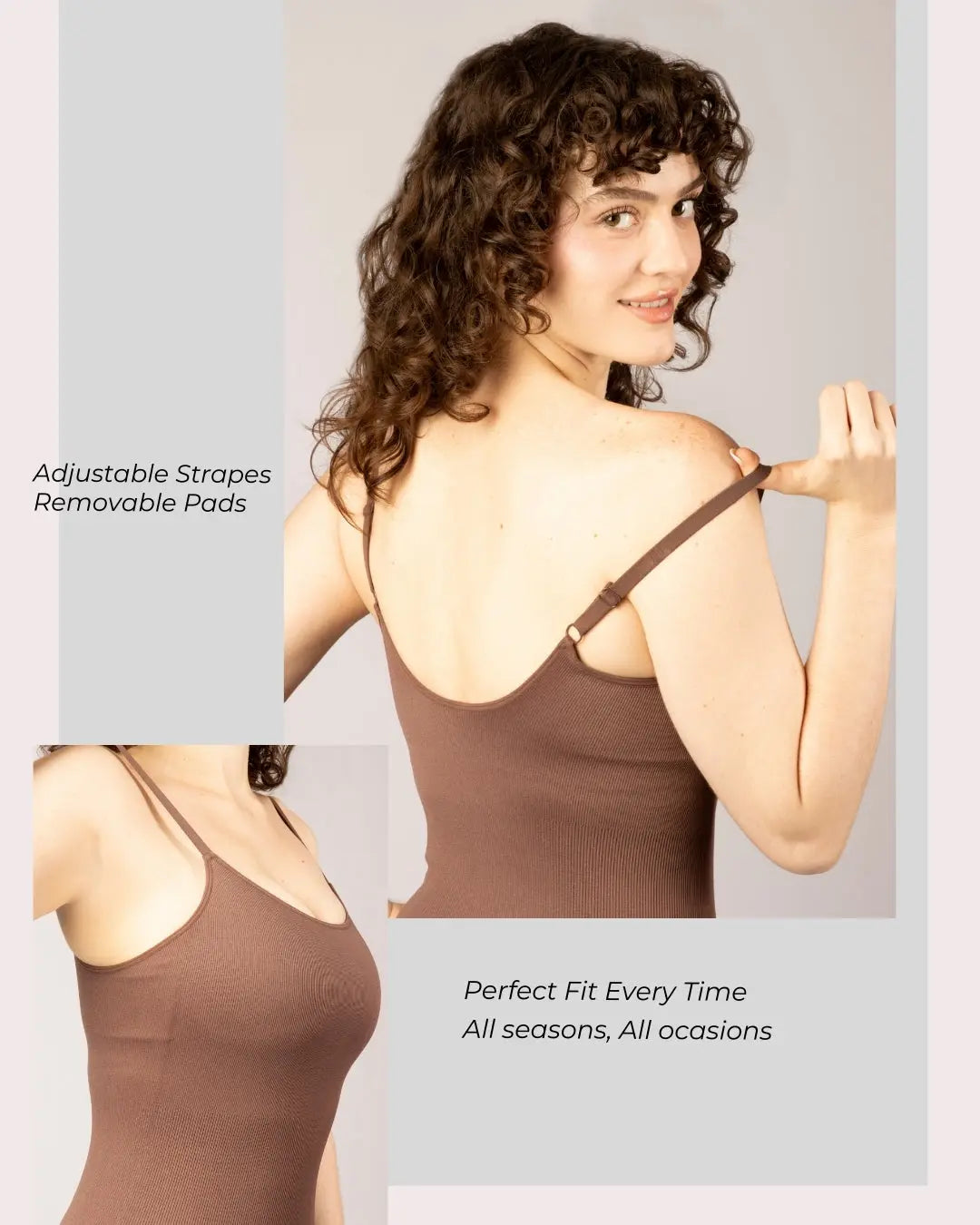 Change| Women's Adjustable Strap Jumpsuit with Built-in Bra Comfortable One-Piece Bodysuit for All-Day Wear Under Control