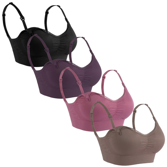 Classic Lace Trim Nursing Bra Packs – Easy Feeding & All-Day Comfort