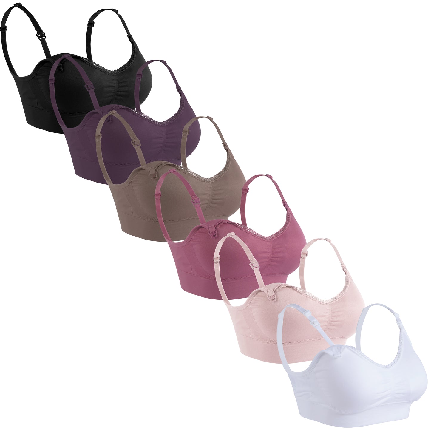 Classic Lace Trim Nursing Bra Packs – Easy Feeding & All-Day Comfort
