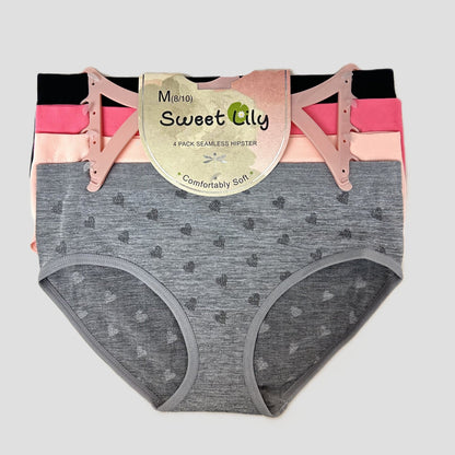 Mystery Random 5-Pack Seamless Hipster Underwear – Girls' Sizes