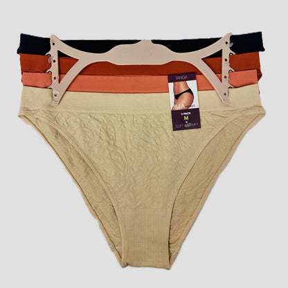Mystery Women's 4-Pack Low-Rise Tanga Underwear – Surprise Assortment of Colors & Patterns