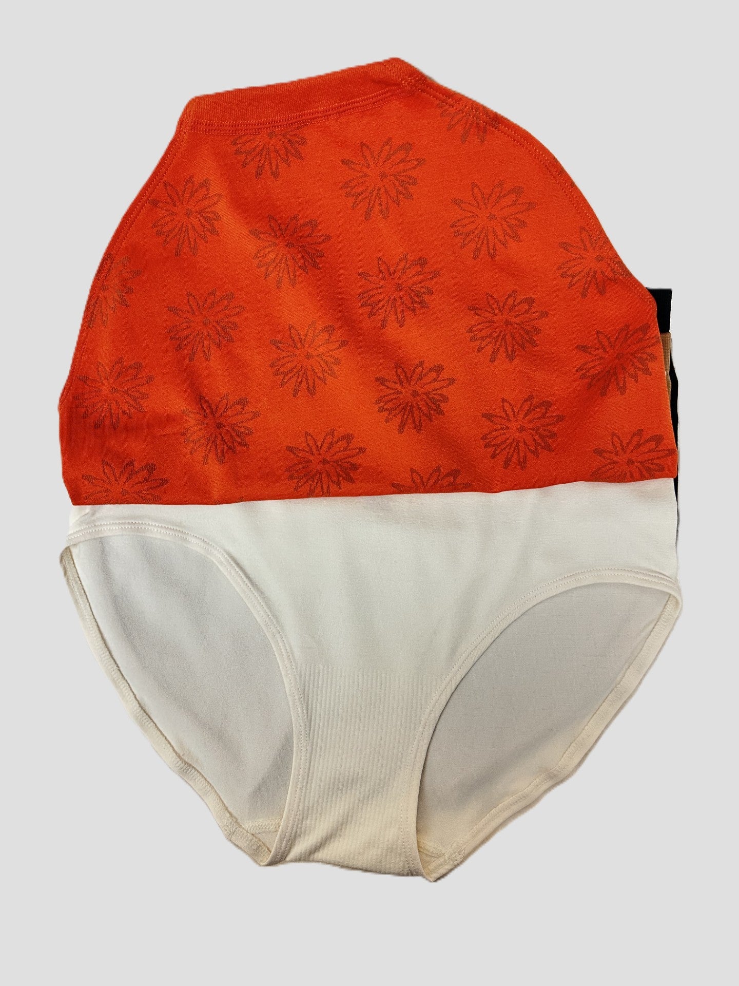 Women's 4-Pack Full Briefs – Soft & Comfy (Orange, Cream, Black, & Tan)