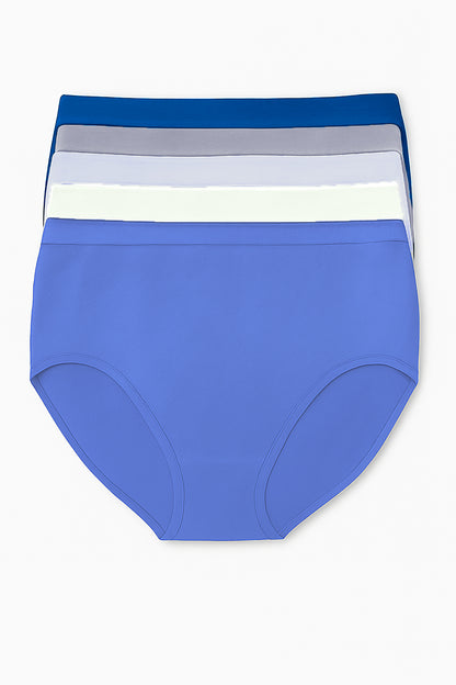 Plus Size Everyday Comfort 5-Pack Briefs - Sea & Sky Collection