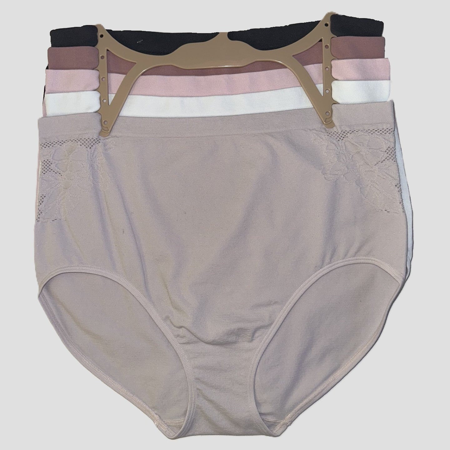 Plus Size Everyday Comfort 5-Pack Briefs - Blush & Basics Collection