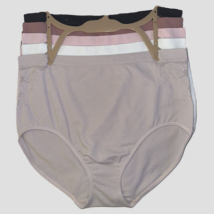 Plus Size Everyday Comfort 5-Pack Briefs - Blush & Basics Collection