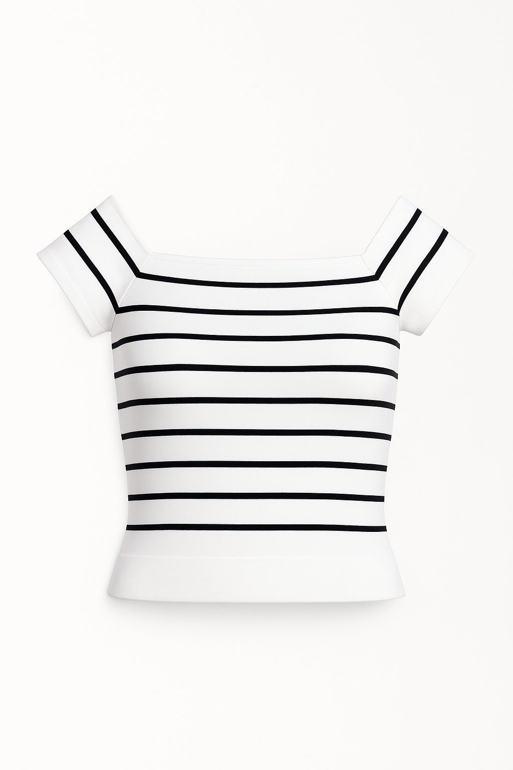 Off the Shoulder Striped Cropped Top