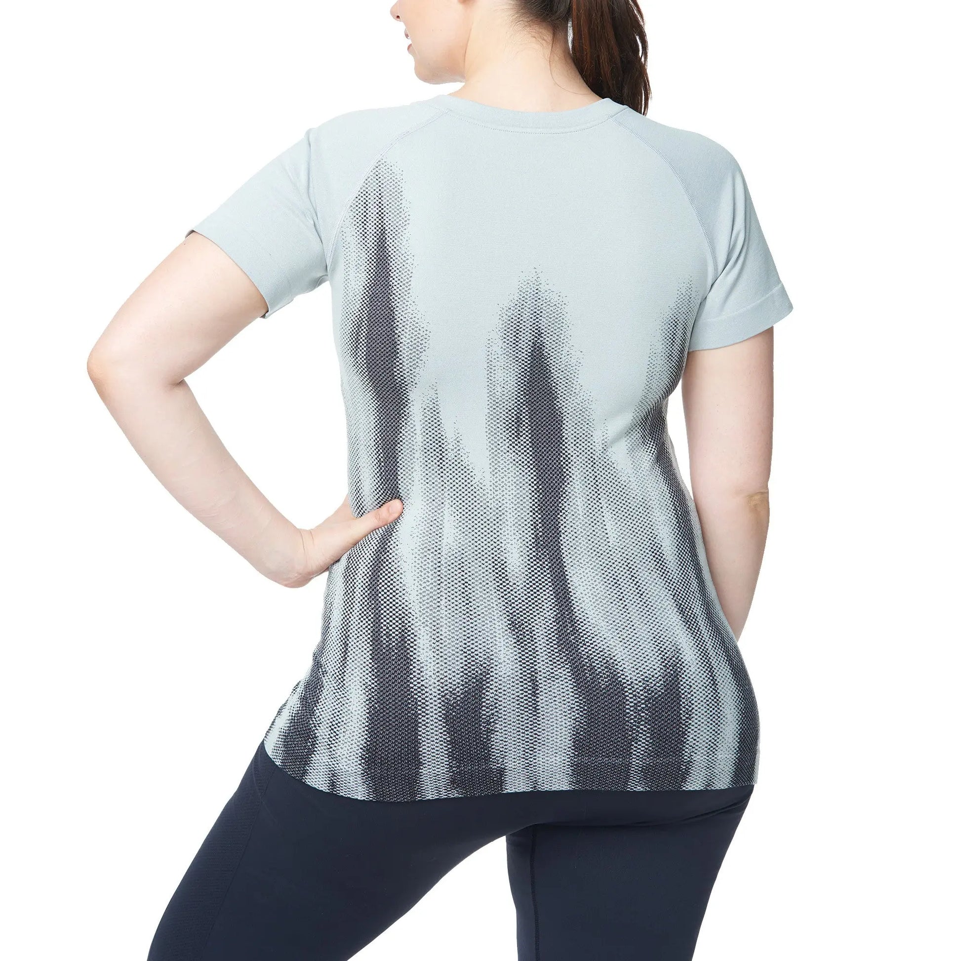 Jacquard V Neck with Raglan Sleeves Top - Under Control Collection