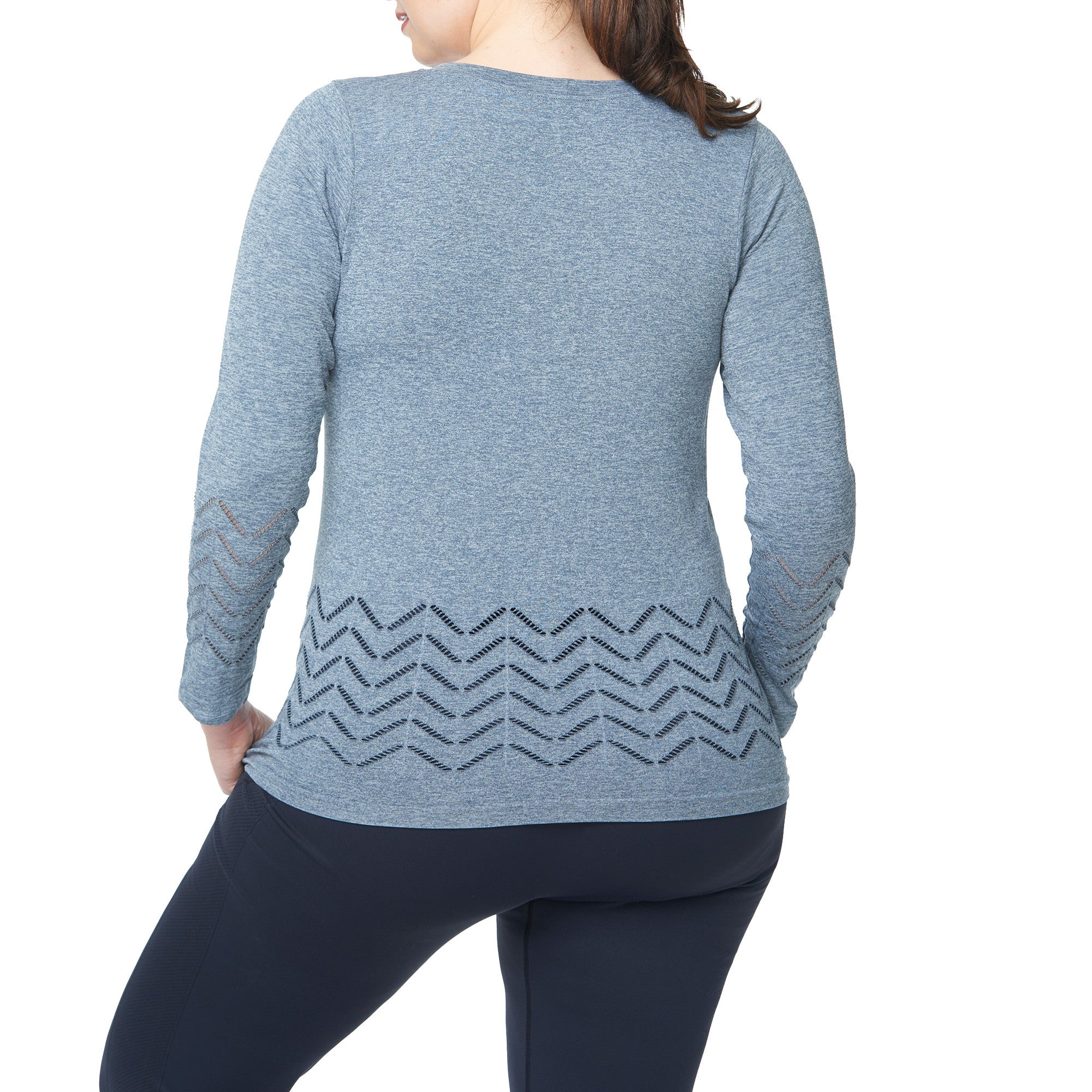 Pointelle Long Sleeve Tops- Plus Size