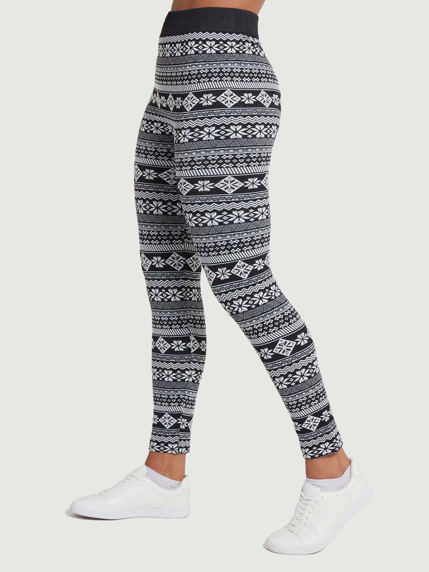 Women's Fleece Lined Printed Leggings (3-Pack) - DailySteals