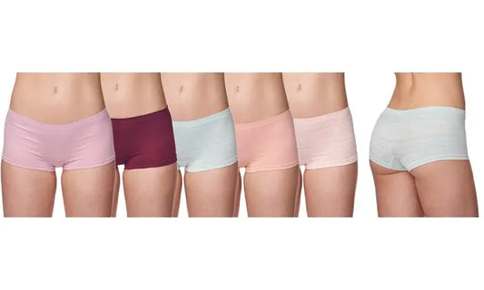 Under Control |5 Pack Women's Boyshorts Panties Seamless Nylon Underwear Under Control