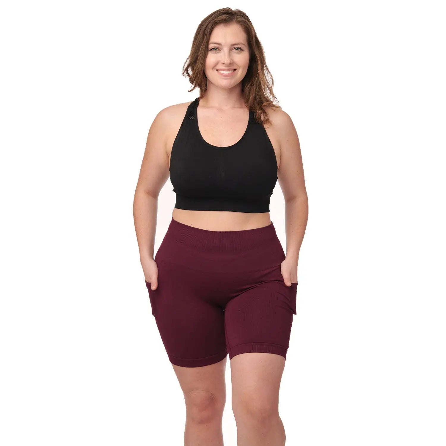 Women's Plus Size Wire free Active Seamless Sports Bra Under Control