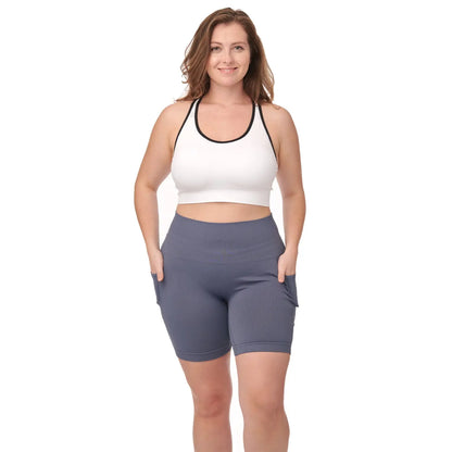Women's Plus Size Wire free Active Seamless Sports Bra Under Control