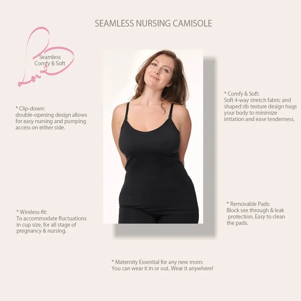 Under Control |Maternity Camisole 3 Pack (Black/Grey/Pink) Under Control