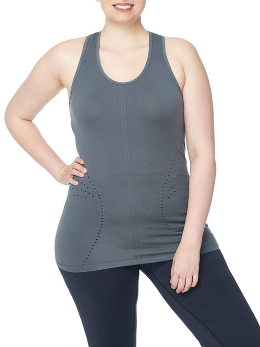 Pointelle Racer Back Tank- Plus Size Under Control
