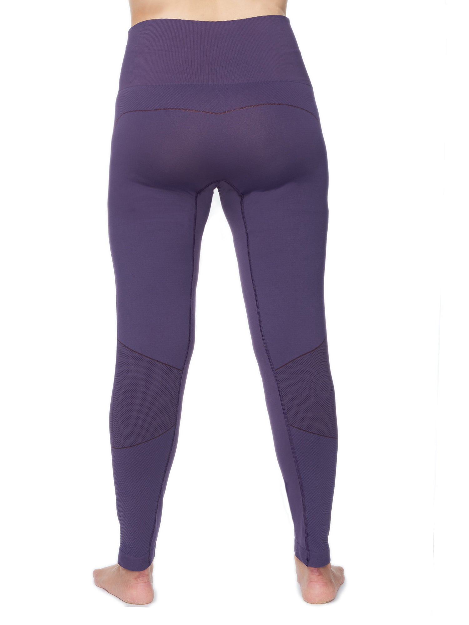 Women's Plus Active Seamless High Impact Fitness Legging with Stretch Compression in Purple