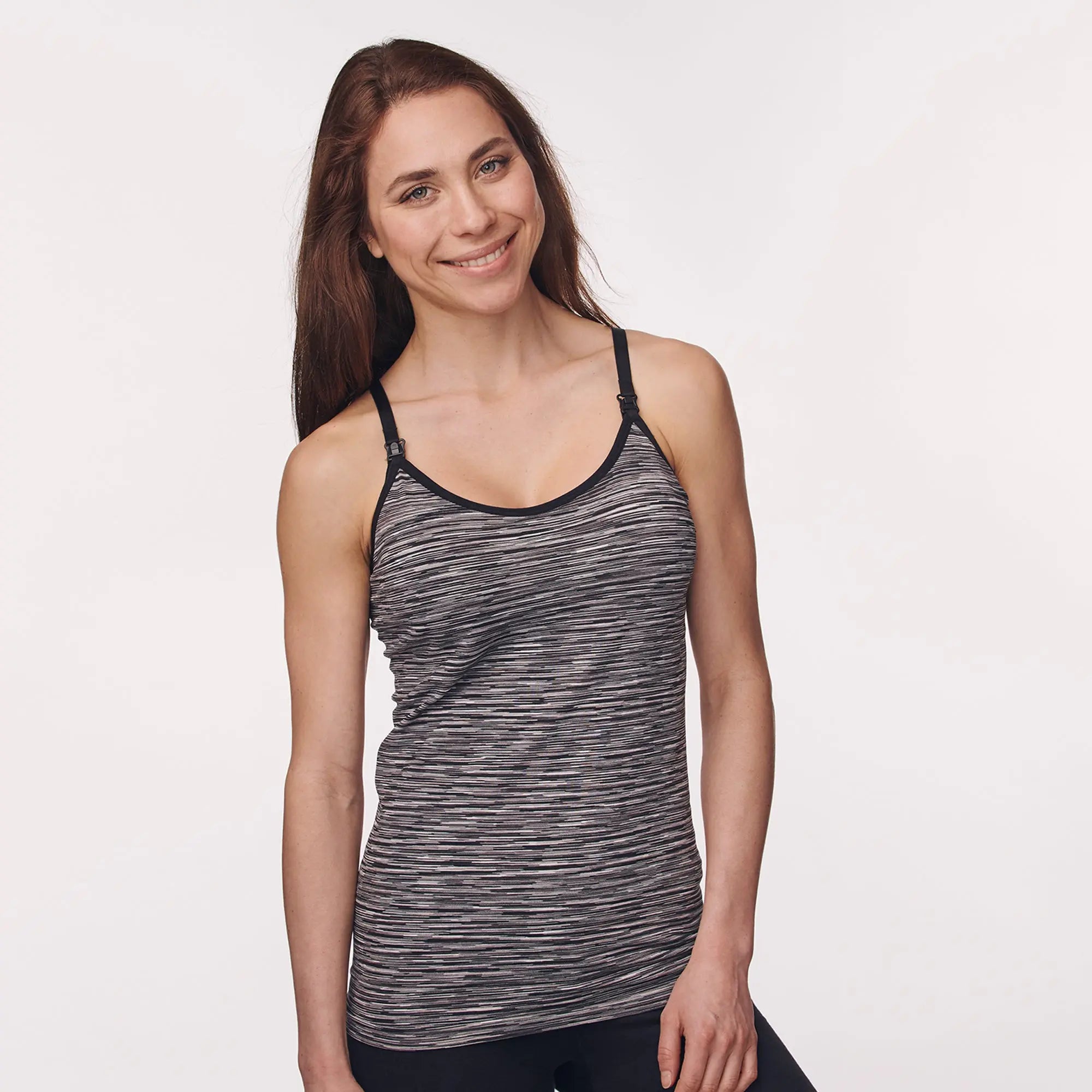 Under Control |3Pack Maternity Nursing Breastfeeding Camisole, Pregnant Women Cami Tank Tops, Seamless (Black, White, Grey) Under Control