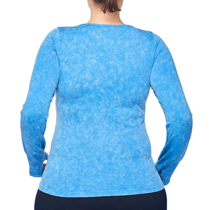Under Control | Women Plus Size Active Enzyme Wash Crew Neck Long Sleeve Top Under Control