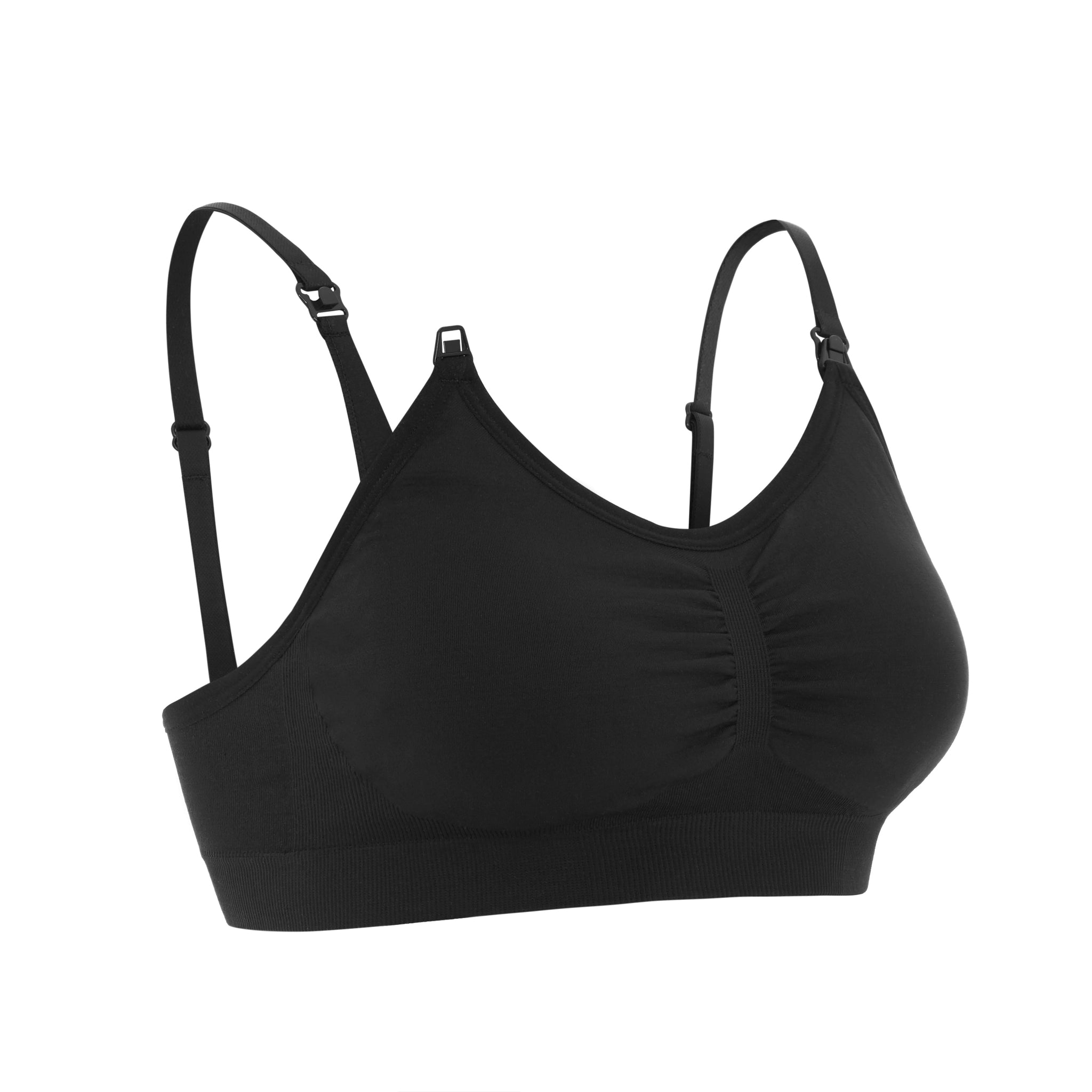 Under Control | 3 pack Nursing Bra Super Soft and Comfy, Comes with Free Hook & Eye Extension Pad (Black, Sand, Heather Grey)