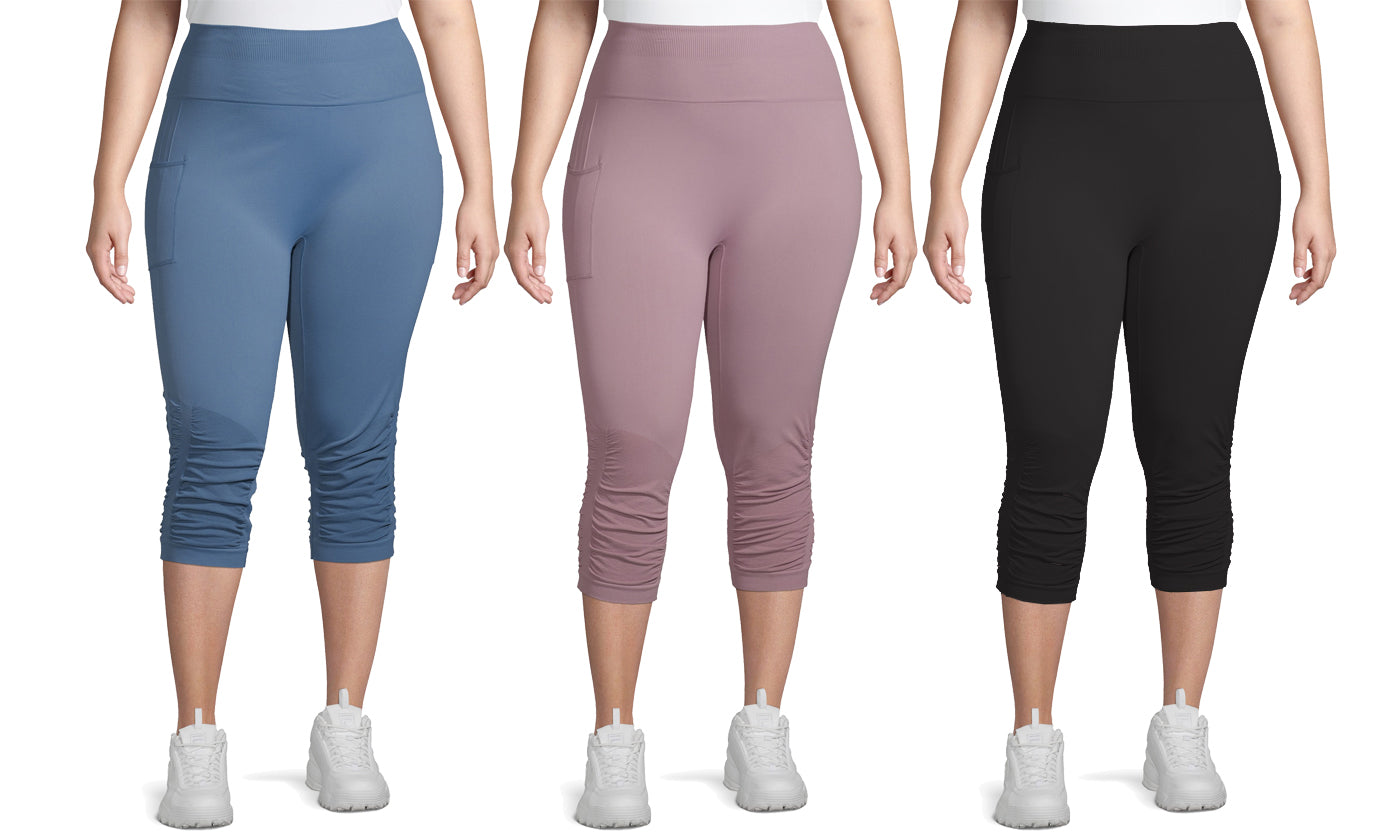 Women's plus size capri pants in multiple colors