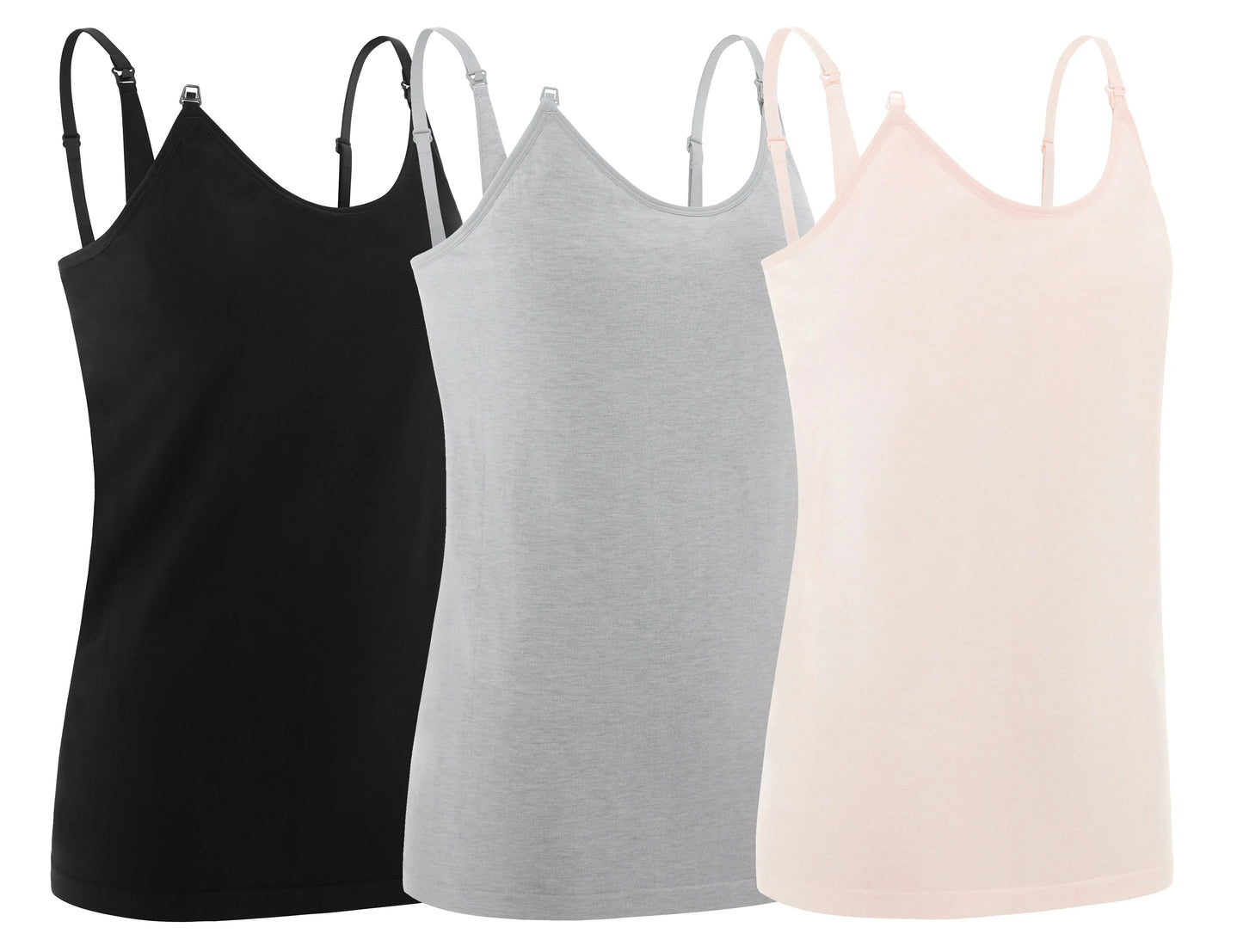 Under Control |Maternity Camisole 3 Pack (Black/Grey/Pink) Under Control