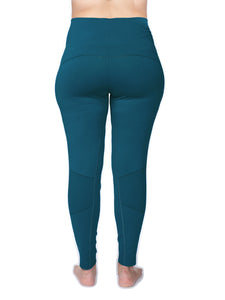 Women's Plus Active Seamless High Impact Fitness Legging with Stretch Compression in Dark Teal