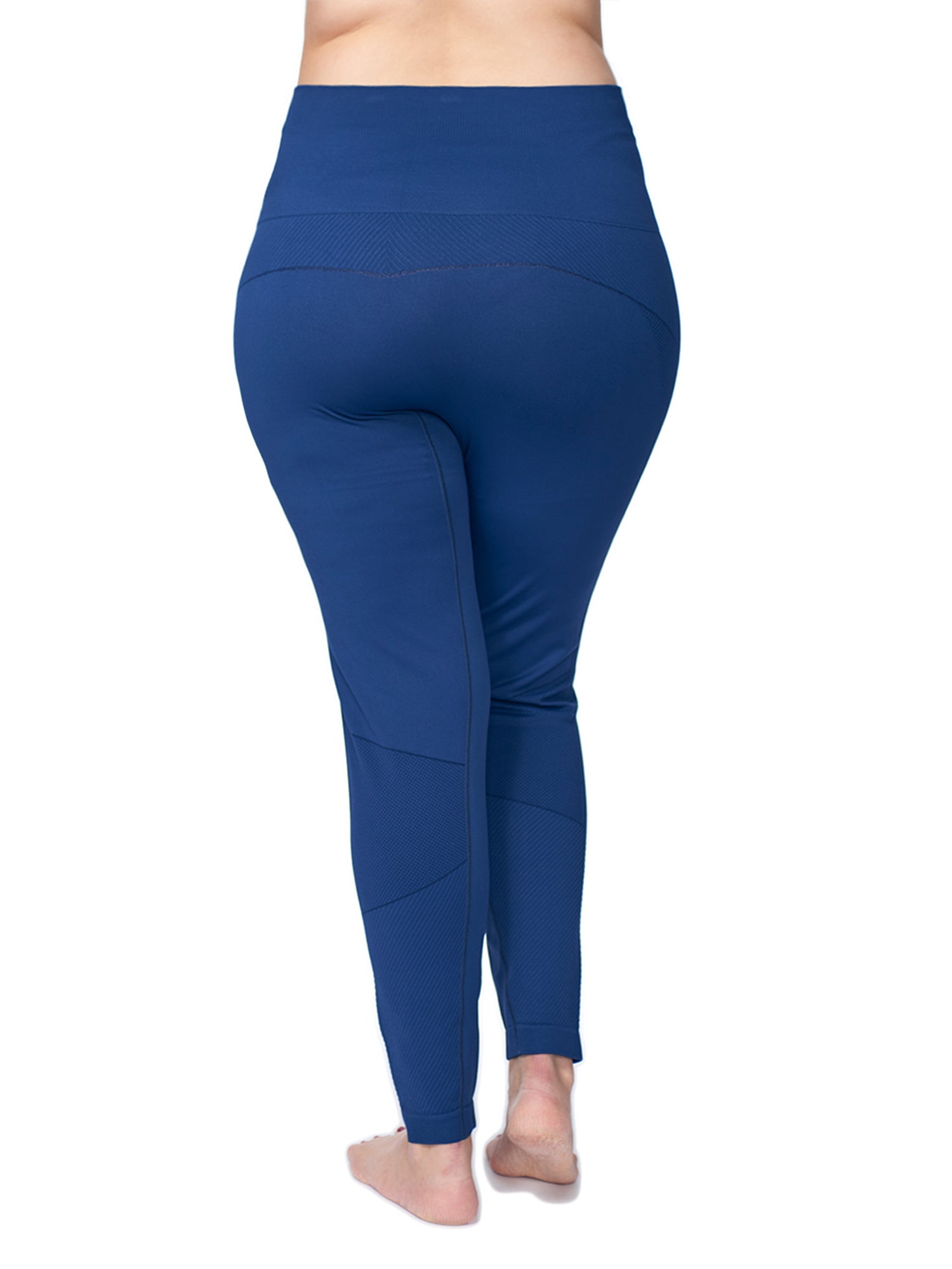 Women's Plus Active Seamless High Impact Fitness Legging with Stretch Compression in Twilight