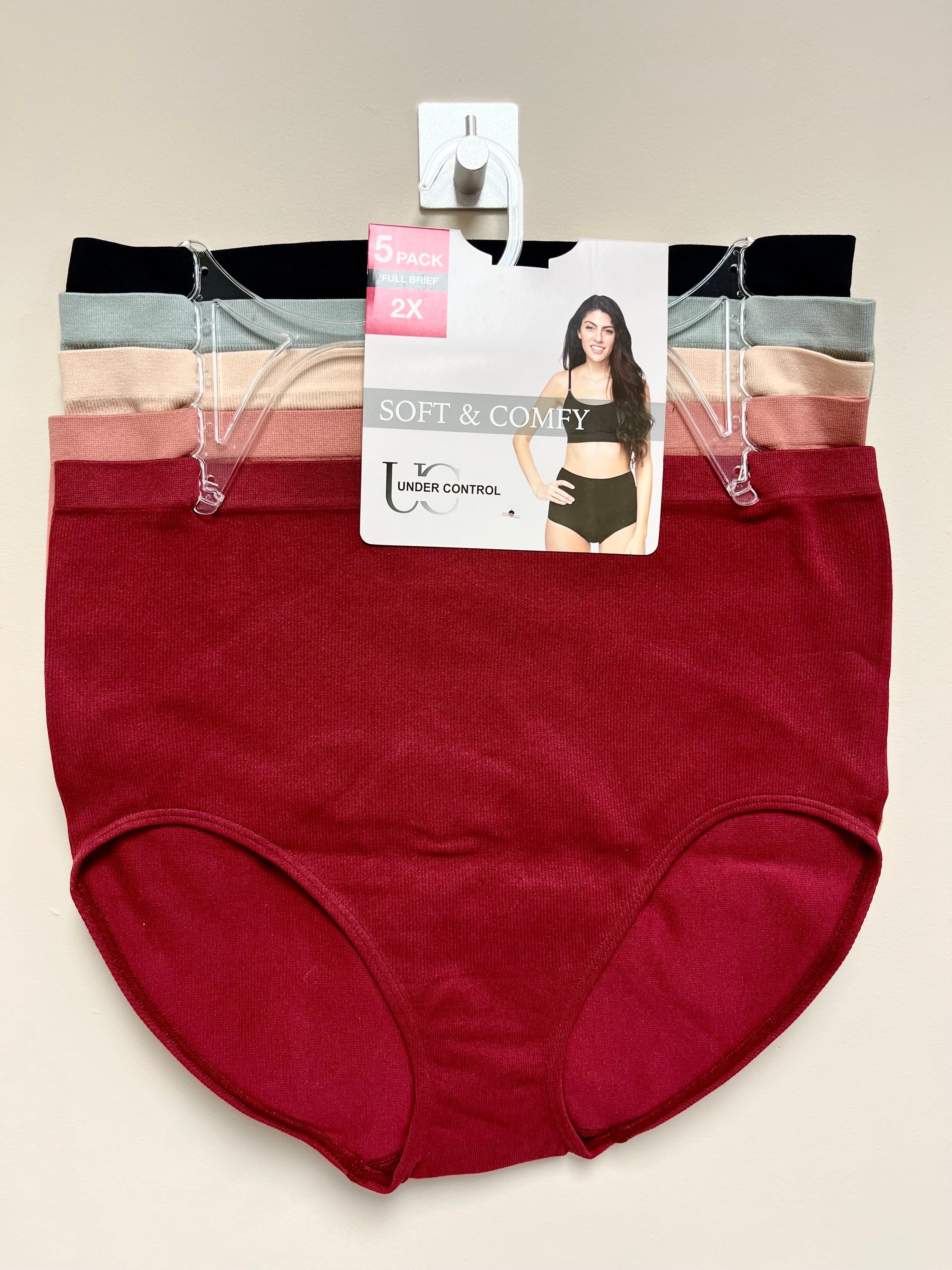 Under Control |Women Mystery colors 5-Pack Full Brief --Sample Sale/Final sale