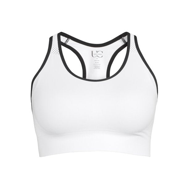 Susa Women's Non-wired Sports Bra High Support 7897 White-Grey A 32 at   Women's Clothing store